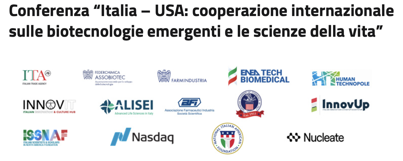 Italia &ndash; USA: cooperazione internazionale sulle biotecnologie emergenti e le scienze della vita